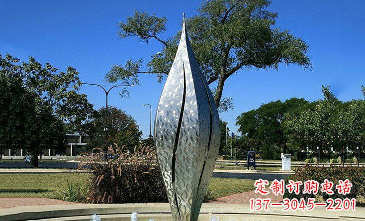 常州锦绣花骨朵不锈钢喷泉雕塑