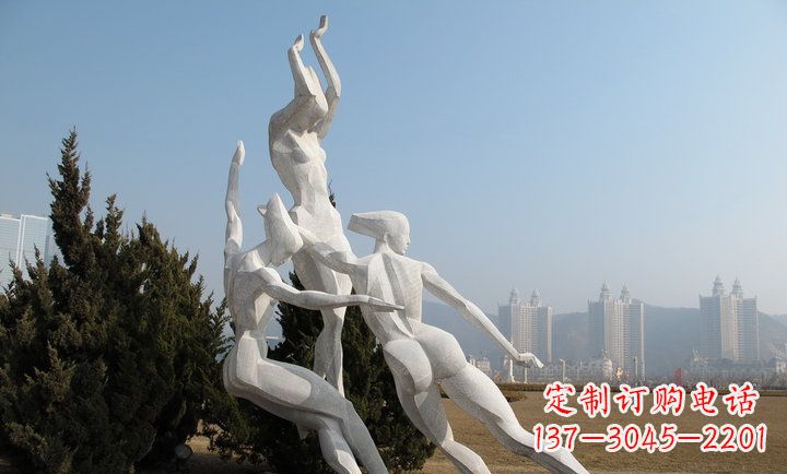 常州中领雕塑:优雅动人的不锈钢滑冰女孩雕塑
