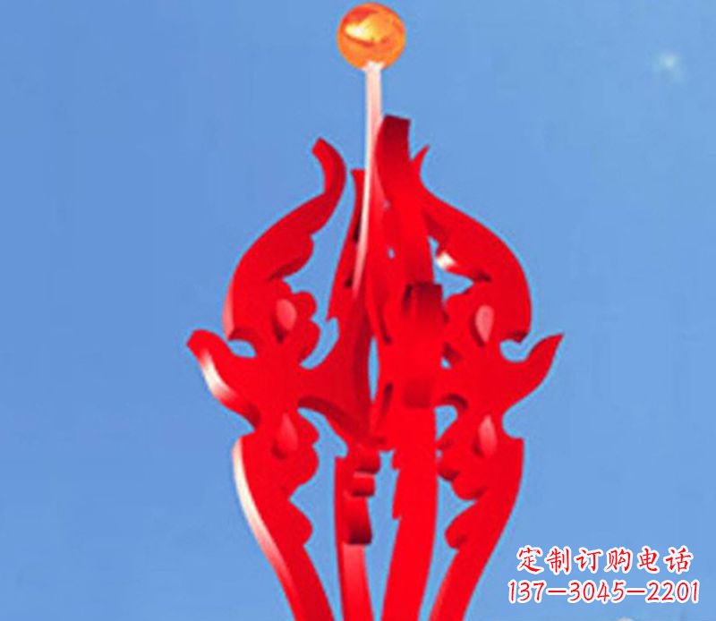 常州广场不锈钢火苗抽象雕塑