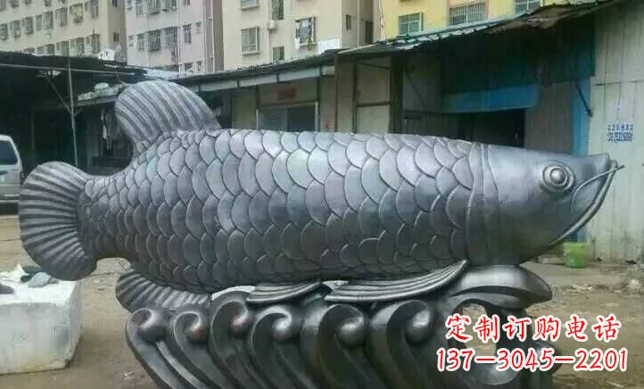 常州精雕细琢的不锈钢金龙鱼雕塑