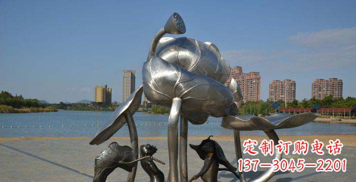 常州精美不锈钢莲蓬雕塑