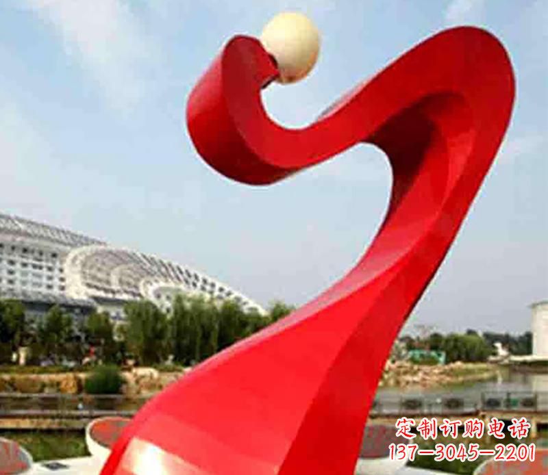 常州广场不锈钢飘带景观雕塑
