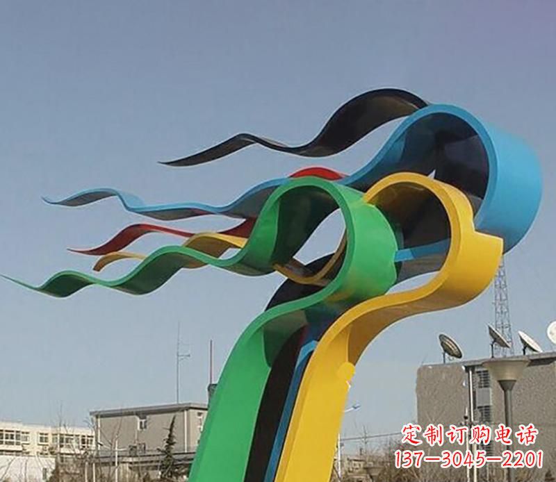 常州现代时尚飘带景观雕塑