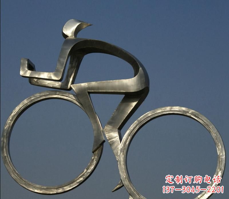 常州不锈钢骑自行车雕塑