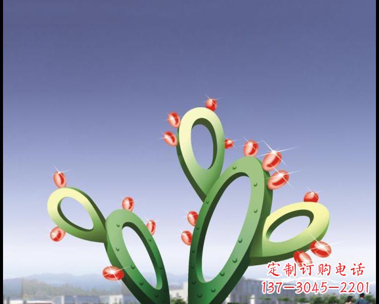 常州广场不锈钢仙人掌景观雕塑