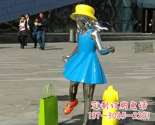 常州中领雕塑:极致的不锈钢小女孩雕塑