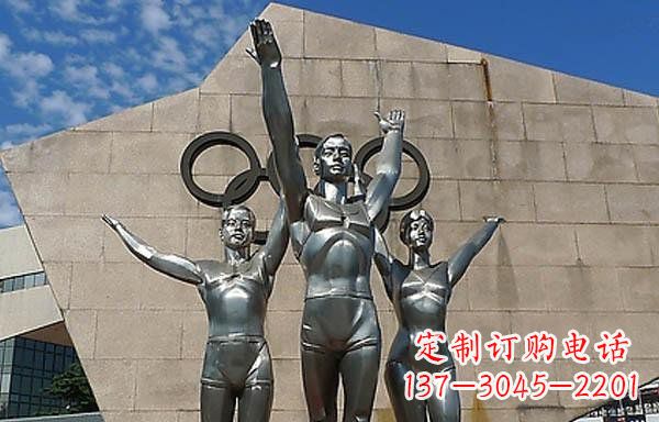 常州中领雕塑|不锈钢运动员雕塑