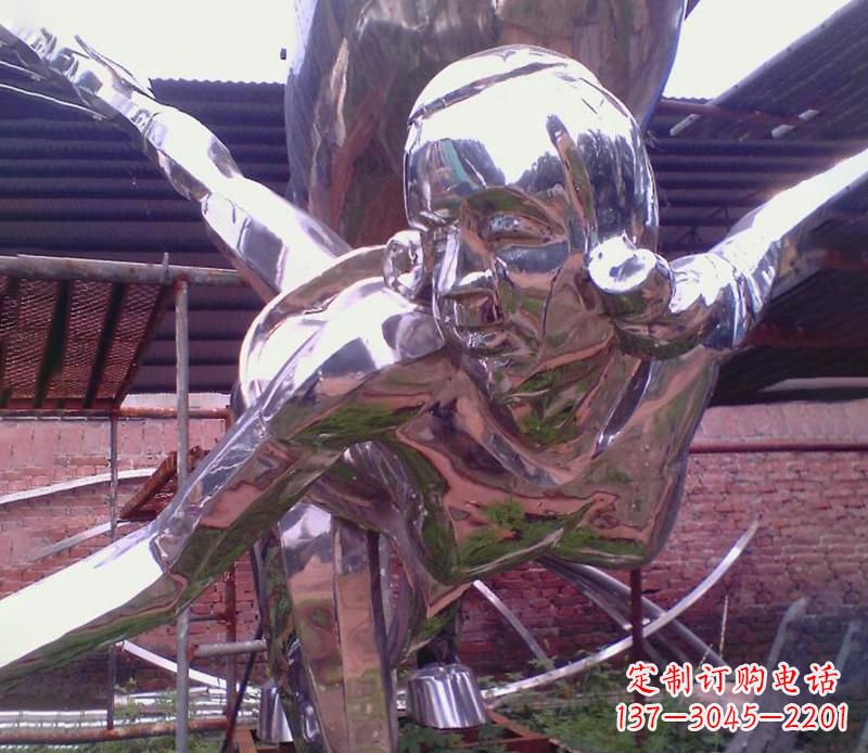 常州彰显经典风采的不锈钢运动员雕塑