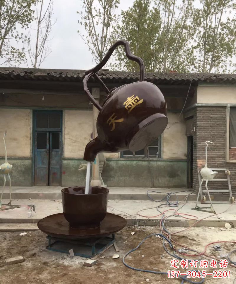 常州广场茶壶景观铜雕