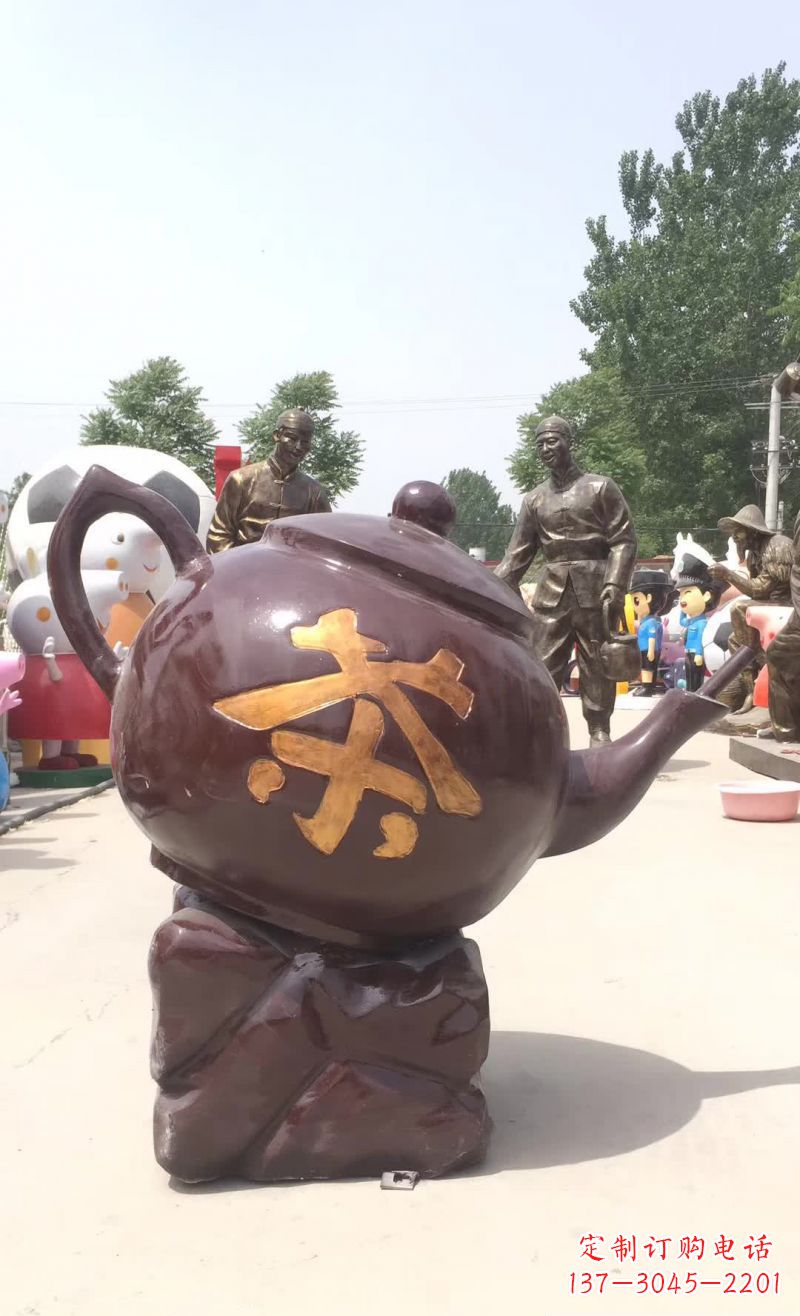 常州广场茶壶景观铜雕塑