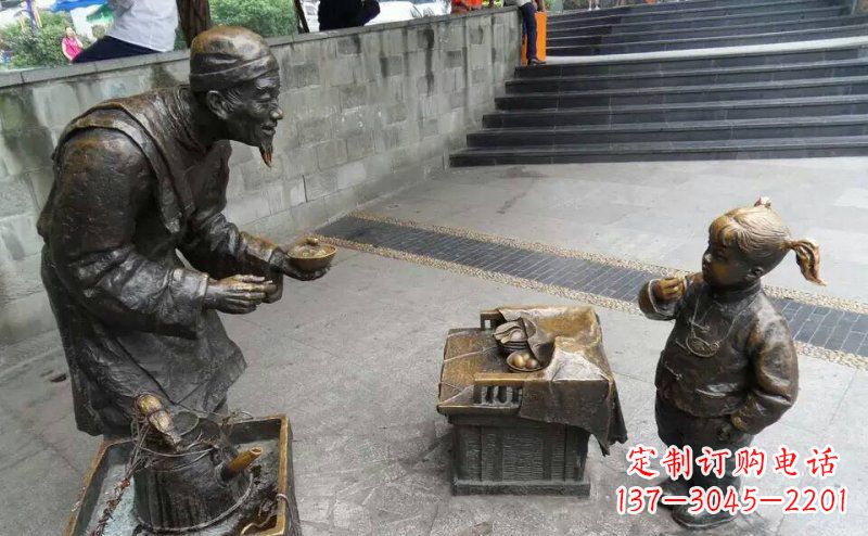 常州小女孩铜雕,古朴优雅