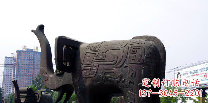 常州中领雕塑|大象铜雕塑