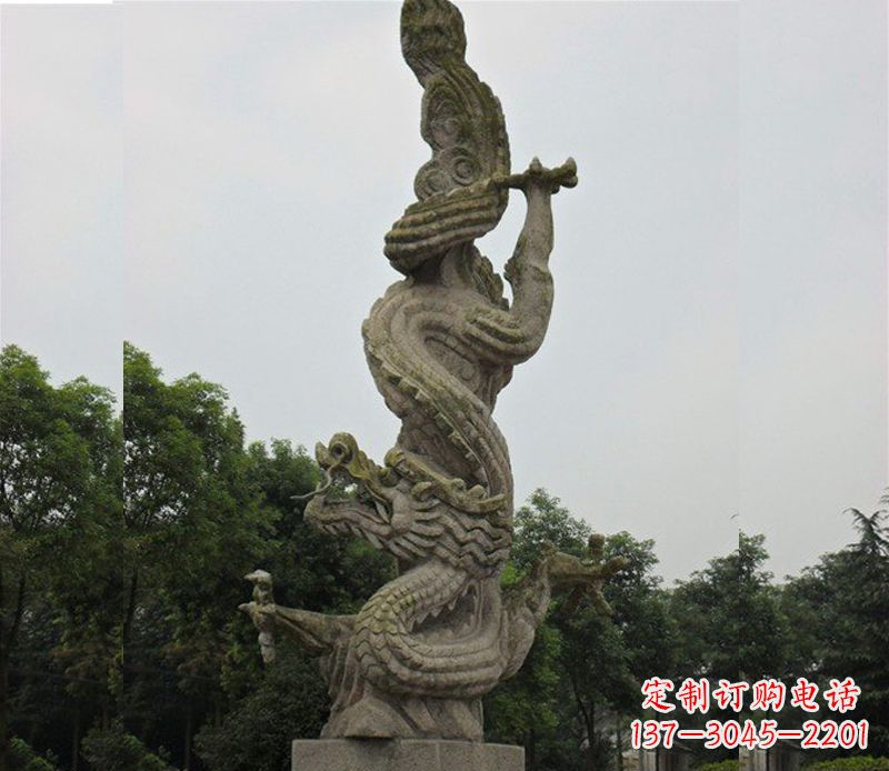 常州广场大理石龙雕塑