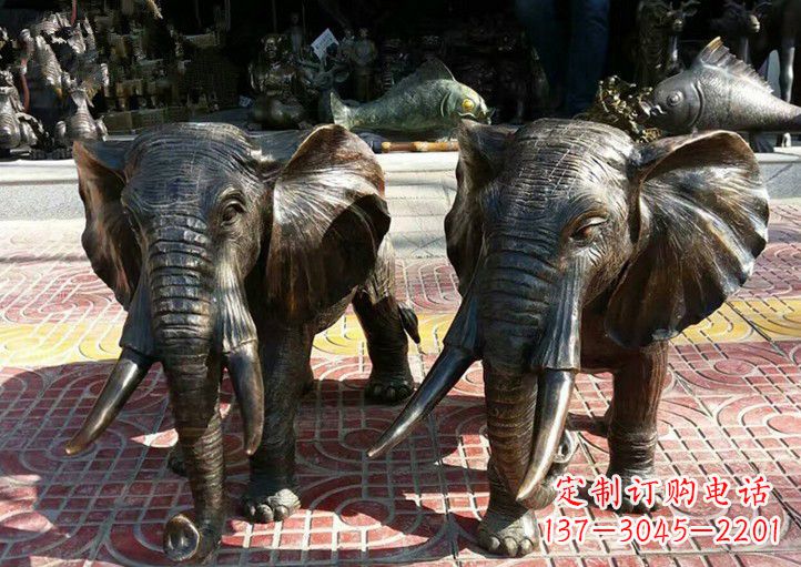常州中领雕塑出品:专业定制铜大象雕塑