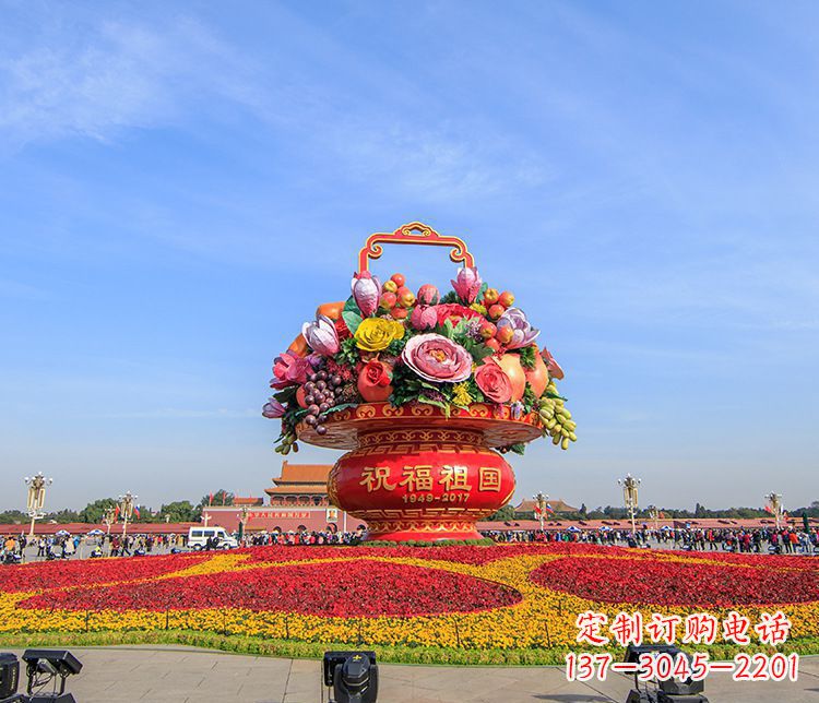 常州广场大型不锈钢花篮雕塑
