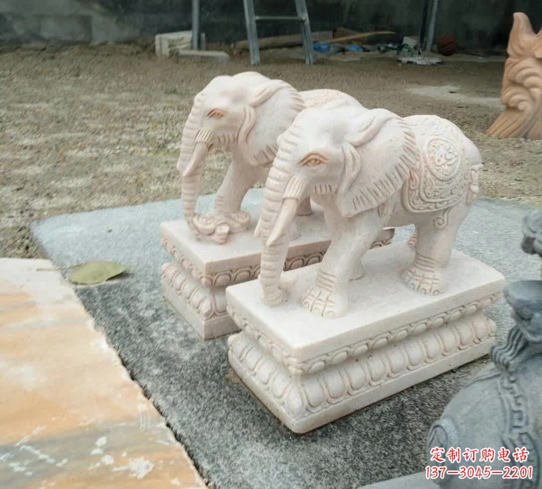 常州广场动物大象石雕