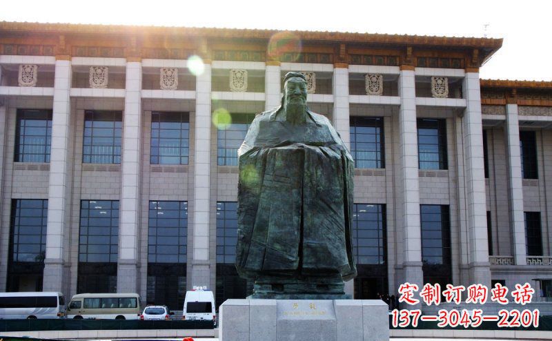常州广场锻铜孔子像名人铜雕
