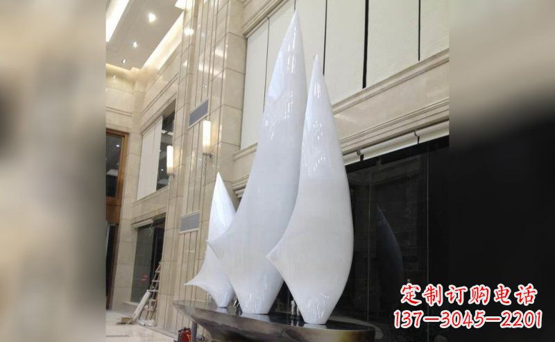 常州广场帆船不锈钢雕塑