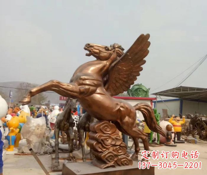 常州广场飞马铜雕,精美绝伦