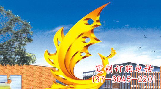 常州广场凤凰不锈钢雕塑 (2)