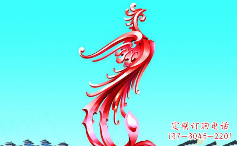 常州广场凤凰不锈钢雕塑