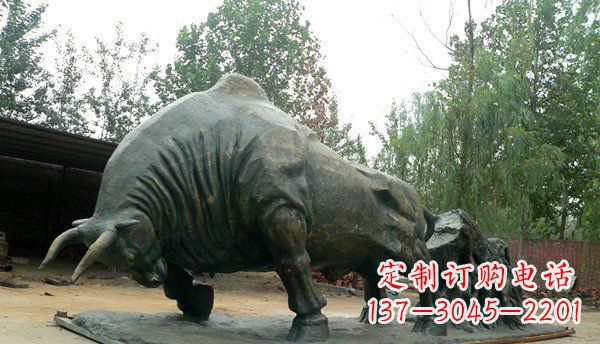 常州铜雕牛雕塑-领雕塑定制