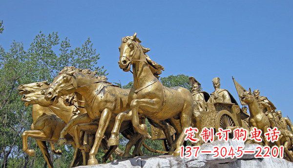 常州中领雕塑:精美古典马车铜雕