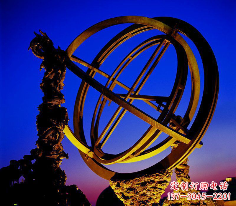 常州广场古代天文仪器浑天仪铜鼎