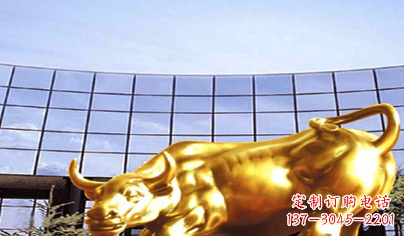 常州广场华尔街牛动物铜雕
