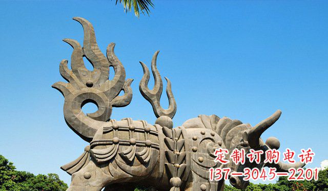 常州铜牛雕塑,精致美观的热带雕塑