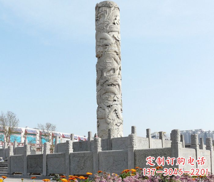 常州广场景观大理石龙柱石雕_1 (2)