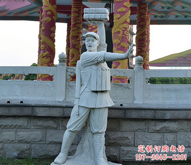 常州广场景观董存瑞石雕