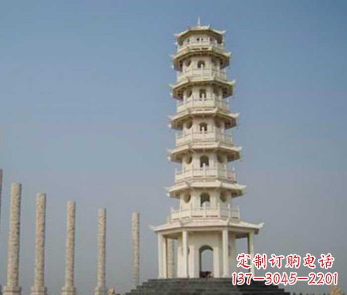 常州广场景观多层宝塔石雕 (2)