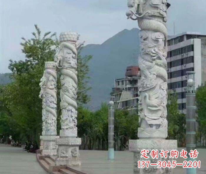 常州定制精美的盘龙柱石雕
