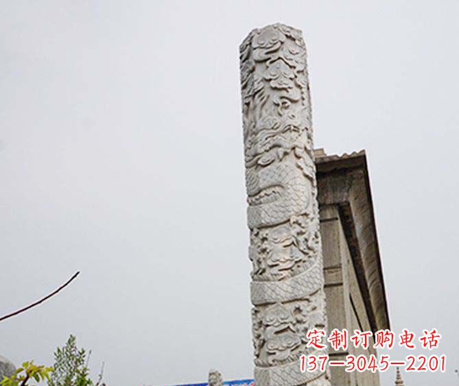 常州精美艺术品,象征霸气,盘龙柱石雕