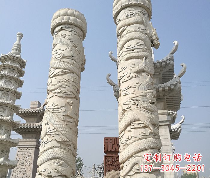常州传承雄风,精美绝伦的盘龙柱石雕