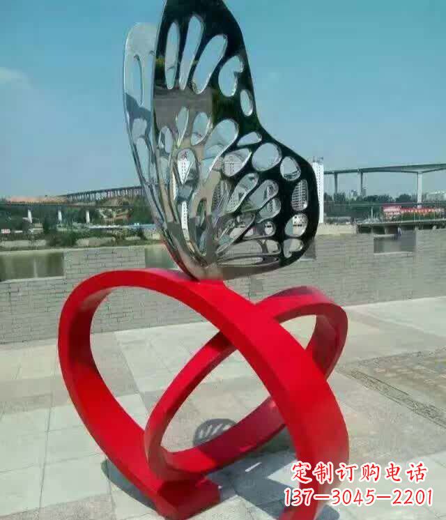 常州广场烤漆不锈钢蝴蝶雕塑