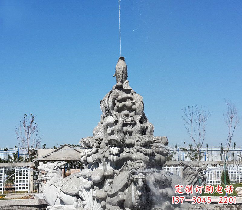 常州令人称羡的广场龙龟喷泉石雕