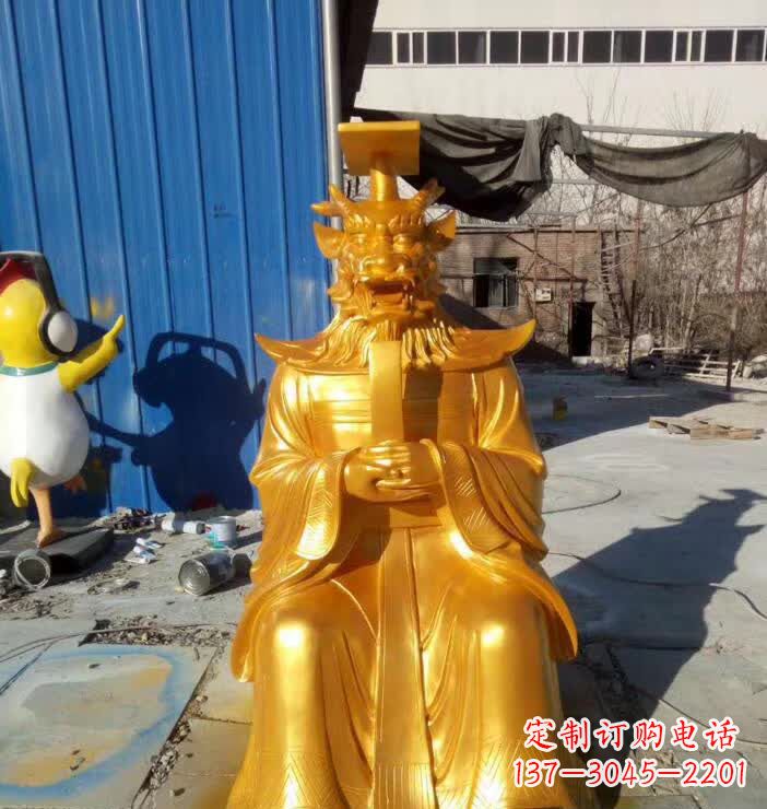 常州中领雕塑:精美龙王铜雕