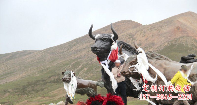 常州完美纪念:牦牛景观铜雕