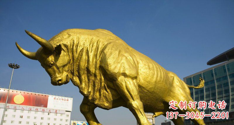 常州广场牛动物铜雕