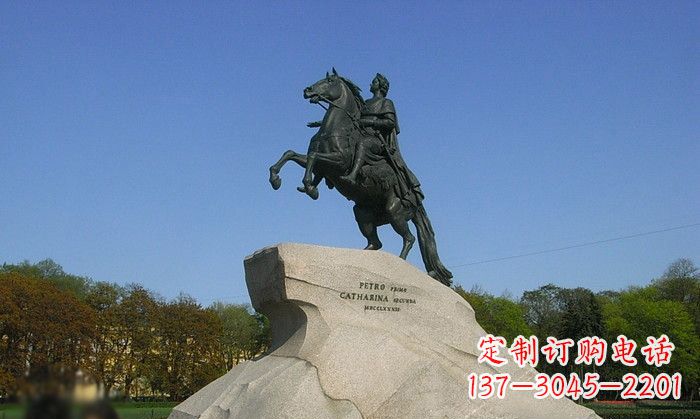 常州高贵威武的骑马铜雕