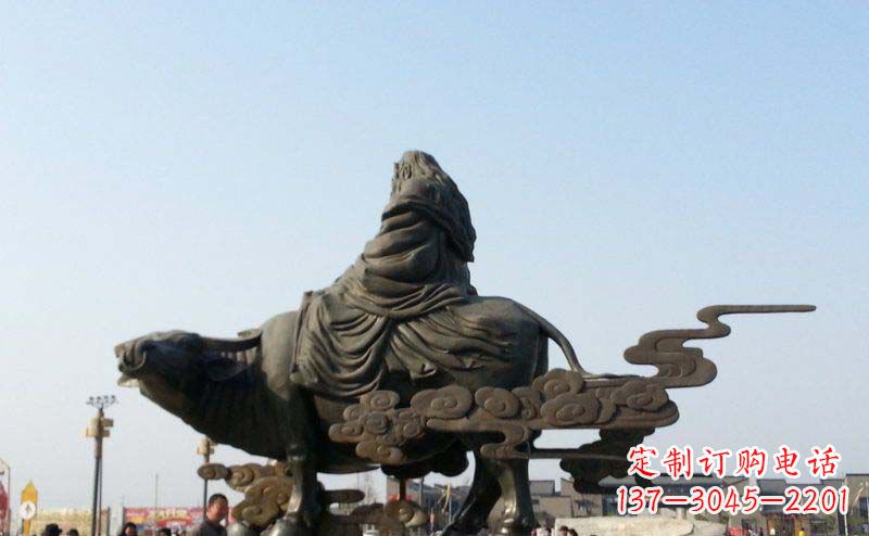 常州广场骑牛的老子景观铜雕