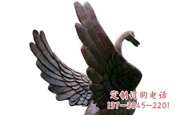 常州中领雕塑|优雅大气的铜雕天鹅
