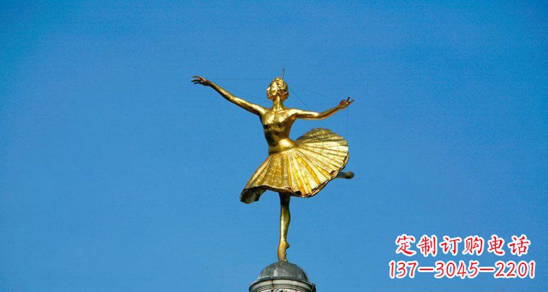 常州精美手工跳芭蕾舞的西方女人铜雕