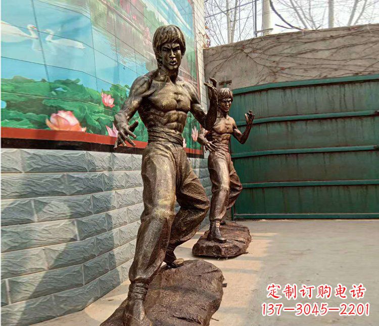 常州专业定制李小龙铜雕小品