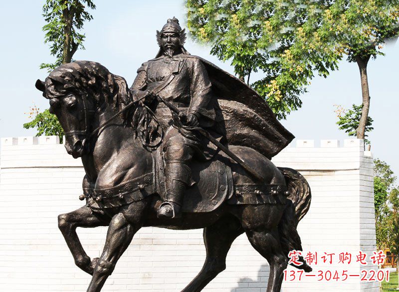 常州广场铜雕骑马战士人物雕塑