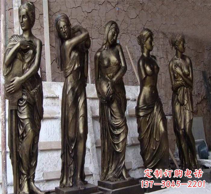 常州浪漫美女装饰铜雕四方