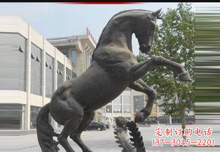 常州广场铜雕跳跃马动物雕塑