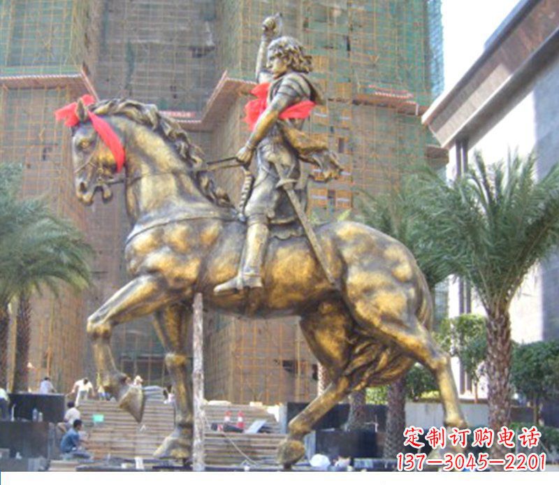 常州华丽的骑士雕塑,引人注目的西方骑马战士纪念铜雕